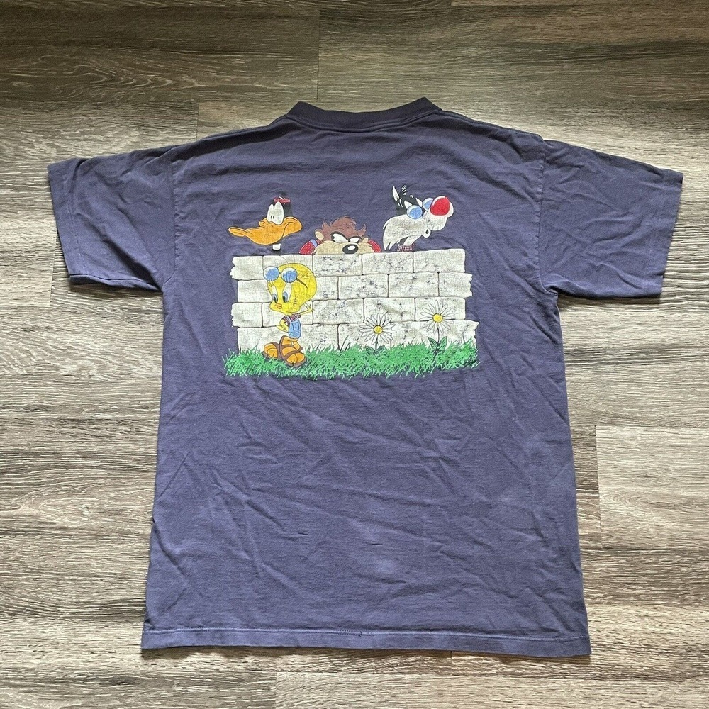 Vintage Looney Tunes Taz Tweety Bird Daffy Duck T Shirt Mens Large Single Stitch